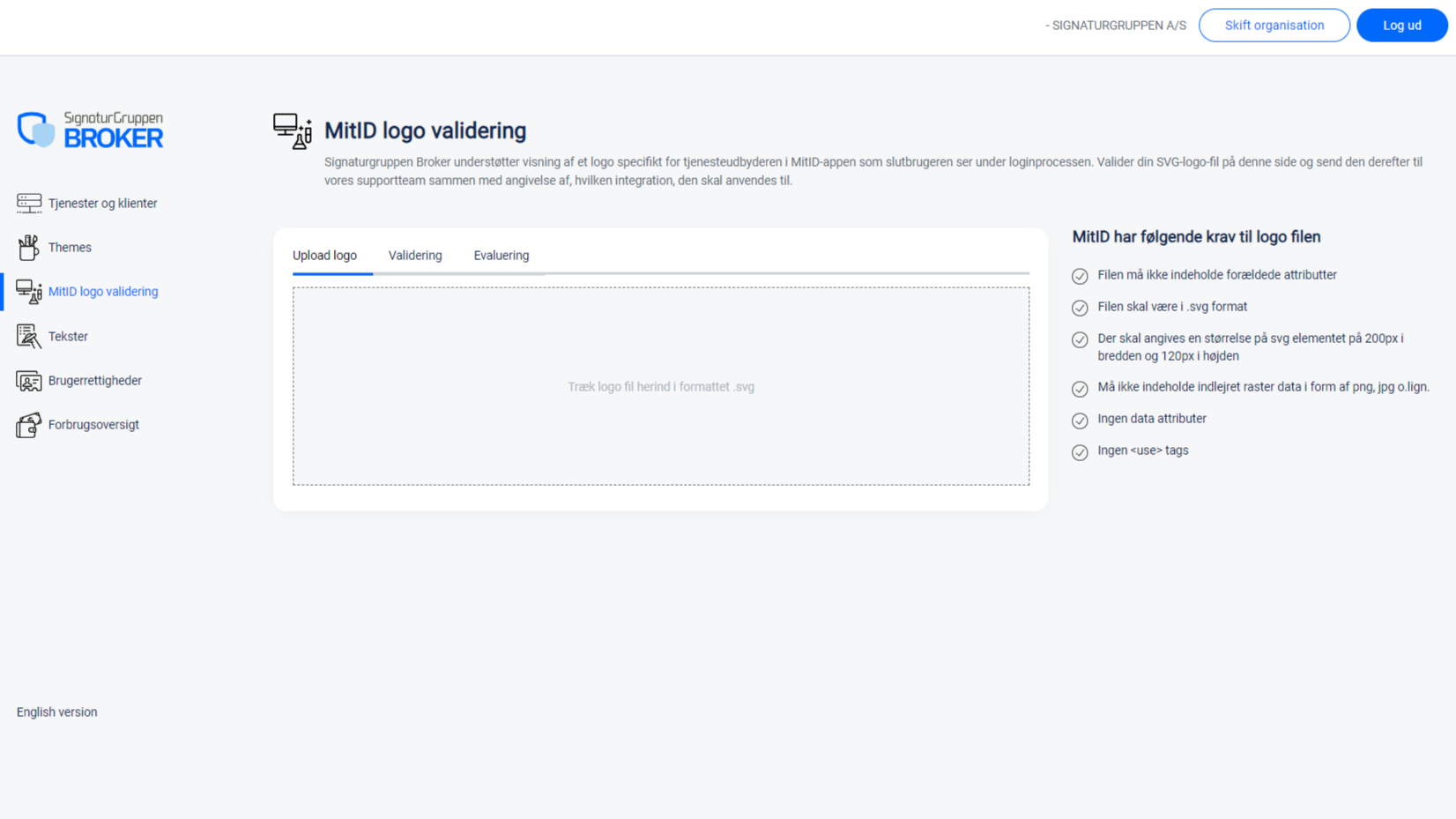 Få eget logo på MitID login-siden